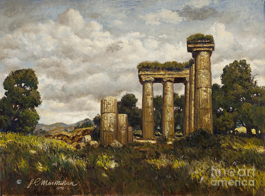 900x667 Classic Ruins Painting By James Robert Macmillan - Classic Painting