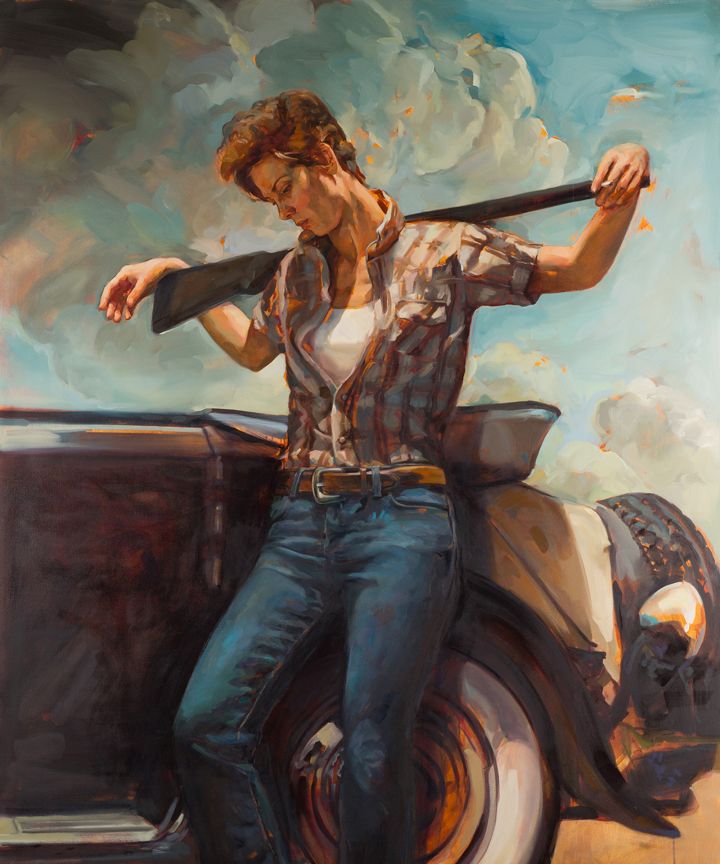 720x864 Felice House Art, Classic Cowboy Western Women Painting - Classic Painting