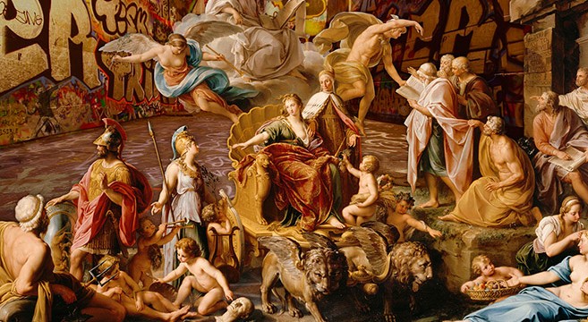 657x360 Marco Battaglini's Art Pop Classic Collage Series Brings - Classic Painting