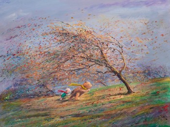 350x263 A Very Blustery Day Winnie The Pooh Disney Art - Classic Winnie The Pooh Painting