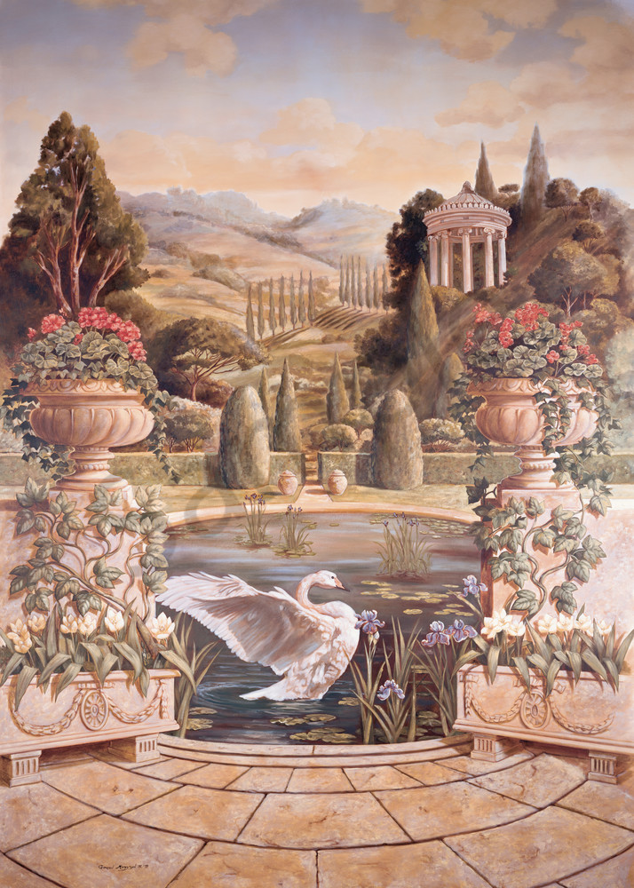 714x1000 Sanctuary Revisited Murals In Classical Style Gordon Meggison Iv - Classical Style Painting