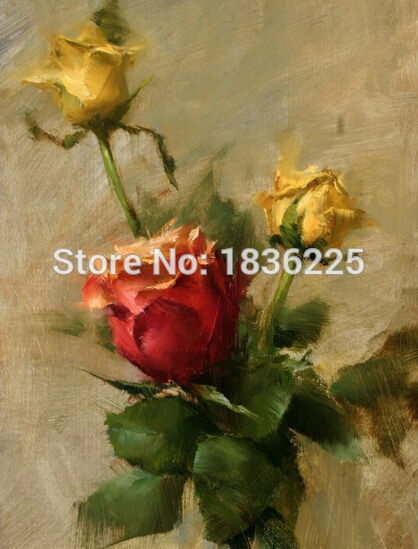418x549 Special Design Classical Style Modern 3d Rose Flower Oil Painting - Classical Style Painting