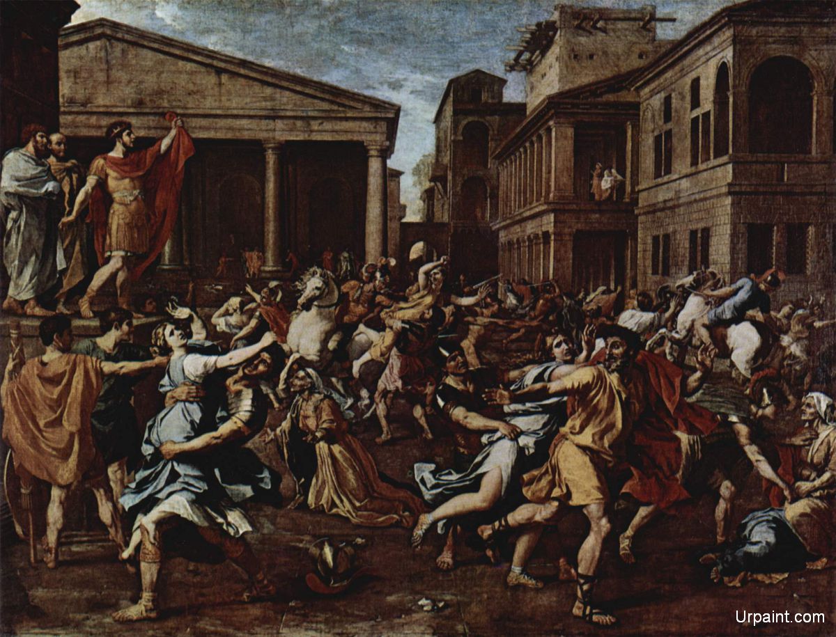 1200x915 Rape Of The Sabine Women Nicolas Poussin Classicism - Classicism Painting