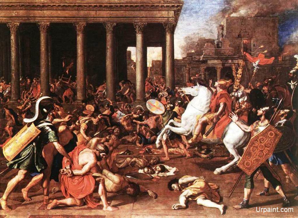 1021x745 The Destruction Of The Temple - Classicism Painting