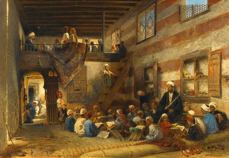 900x622 In The Classroom Painting By Konstantin Makovsky - Classroom Painting