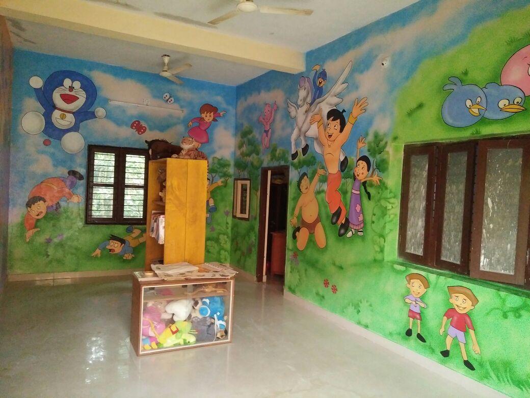 1040x780 Preschool Or Play School Classroom Wall Theme Painting Mumbai - Classroom Painting