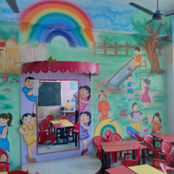 565x565 Preschool Or Play School Classroom Wall Theme Painting Mumbai - Classroom Painting