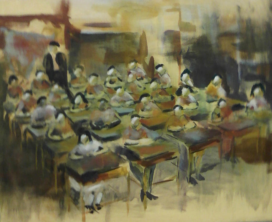 900x734 School Room Painting By Mark Wickline - Classroom Painting