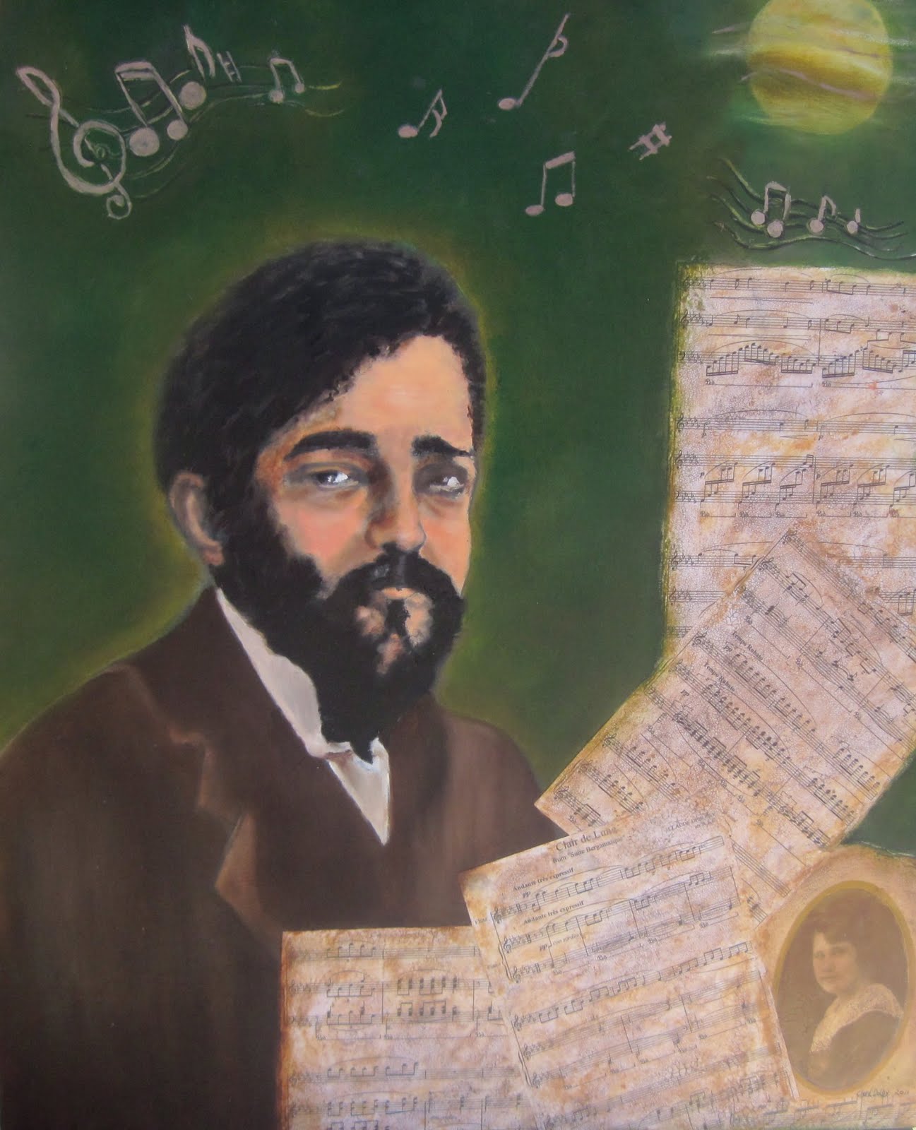1297x1600 Healing Woman Claude Debussy - Claude Debussy Painting