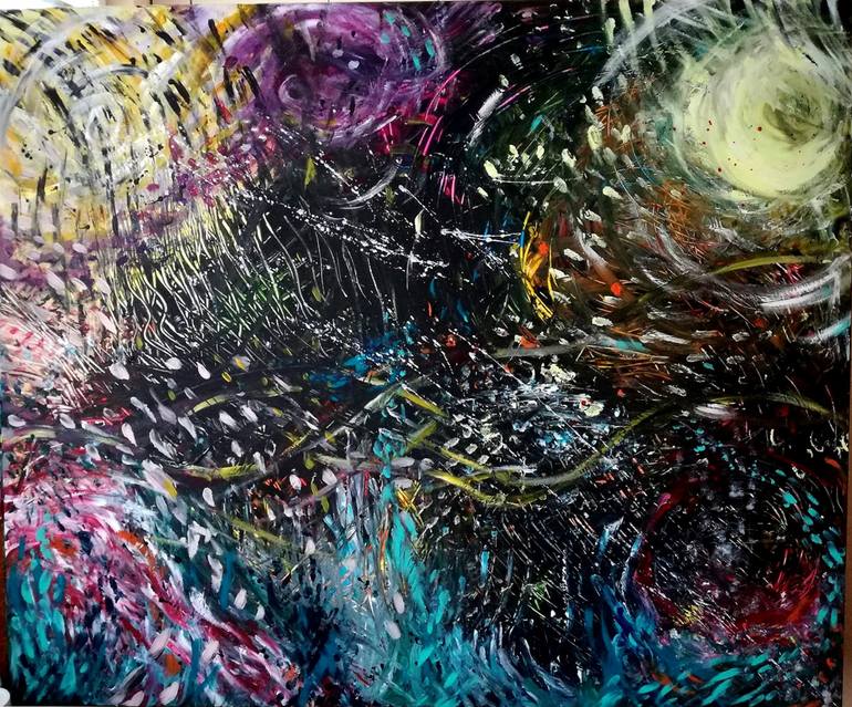 770x639 Saatchi Art Clair De Lune (Claude Debussy) Painting By Erika - Claude Debussy Painting