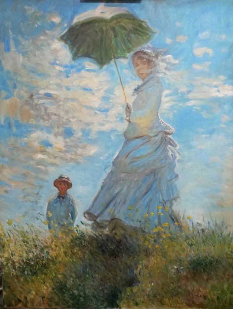 770x1022 Saatchi Art Reproduction Of Woman With A Parasol - Claude Monet Painting