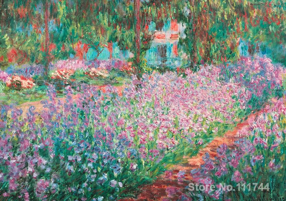 924x649 Office Art Jardin A Giverny Famous Claude Monet Paintings Hand - Claude Monet Painting