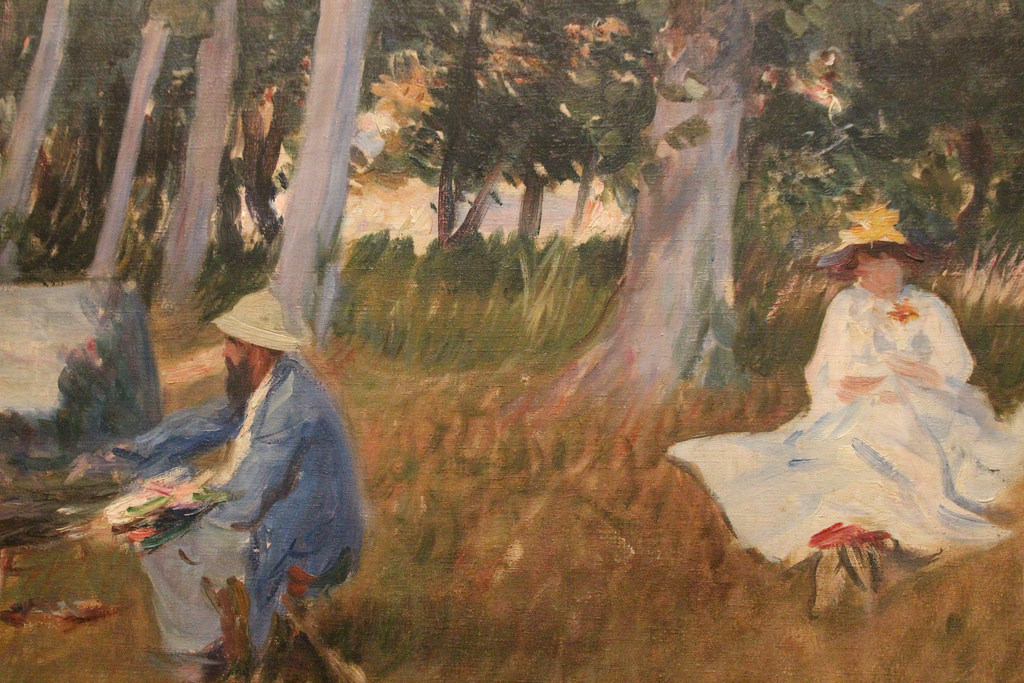 1024x683 John Singer Sargent - Claude Monet Painting By The Edge Of A Wood