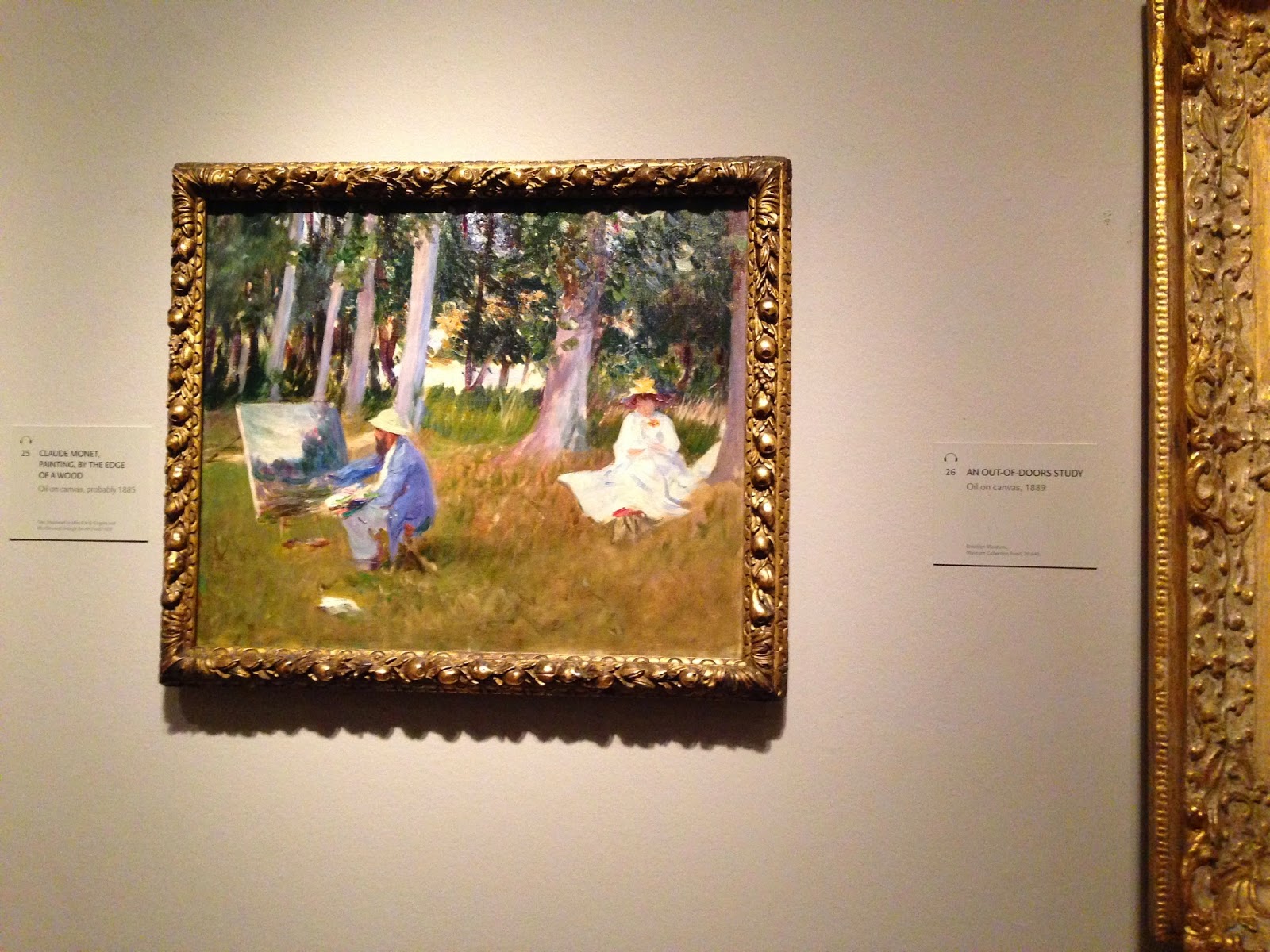 1600x1200 Miss B Takes A Walk Sargent Portraits Of Artists And Friends - Claude Monet Painting By The Edge Of A Wood