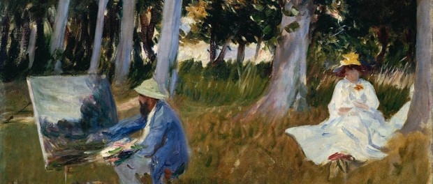 620x264 Sargent Portraits Of Artists And Friends - Claude Monet Painting By The Edge Of A Wood