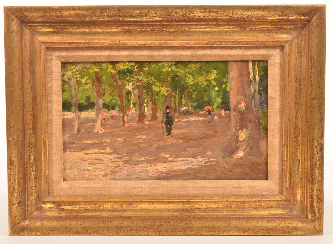 1100x809 Claude Monet Oil On Board Painting. - Claude Monet Painting By The Edge Of A Wood