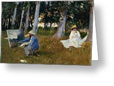 226x170 Claude Monet Painting By The Edge Of A Wood Painting By John Singer - Claude Monet Painting By The Edge Of A Wood
