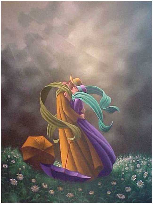 650x864 Le Champ De Marguerites Artist Claude Theberge (1934 2008 - Claude Schneider Painting