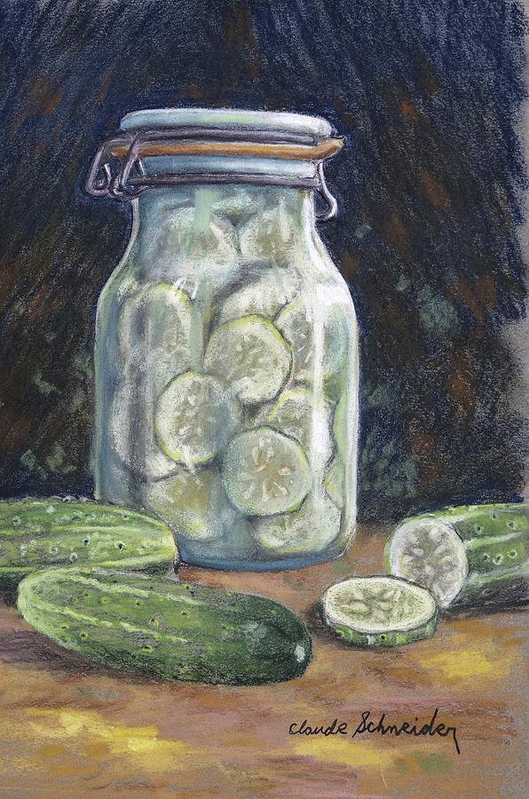 596x900 Pickled Cucumbers Painting By Claude Schneider - Claude Schneider Painting