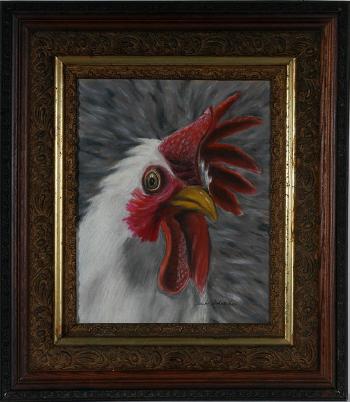 350x402 Rooster By Claude Schneider Blouin Art Sales Index - Claude Schneider Painting