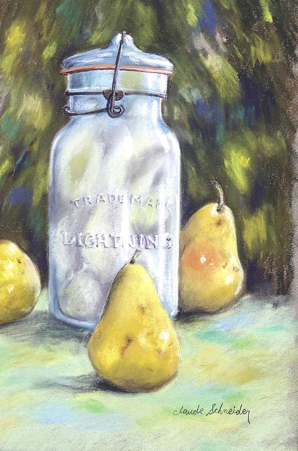 596x900 Canned Pears Painting By Claude Schneider - Claude Schneider Painting