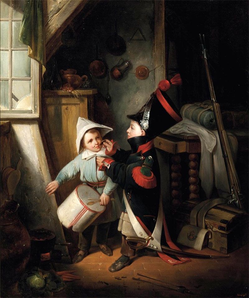 800x958 Claudius Jacquand. Children In Painting Paintings - Claudius Painting