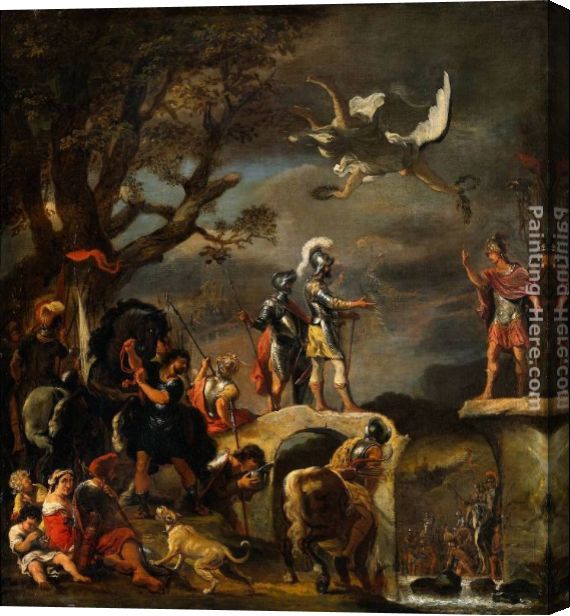 570x616 Ferdinand Bol The Peace Negotiations Between Claudius Civilis - Claudius Painting