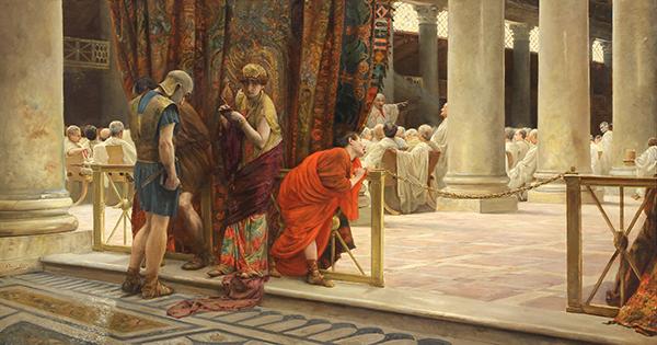 600x315 Painting, Edwin Longsden Long, Claudius Appears Before The S - Claudius Painting