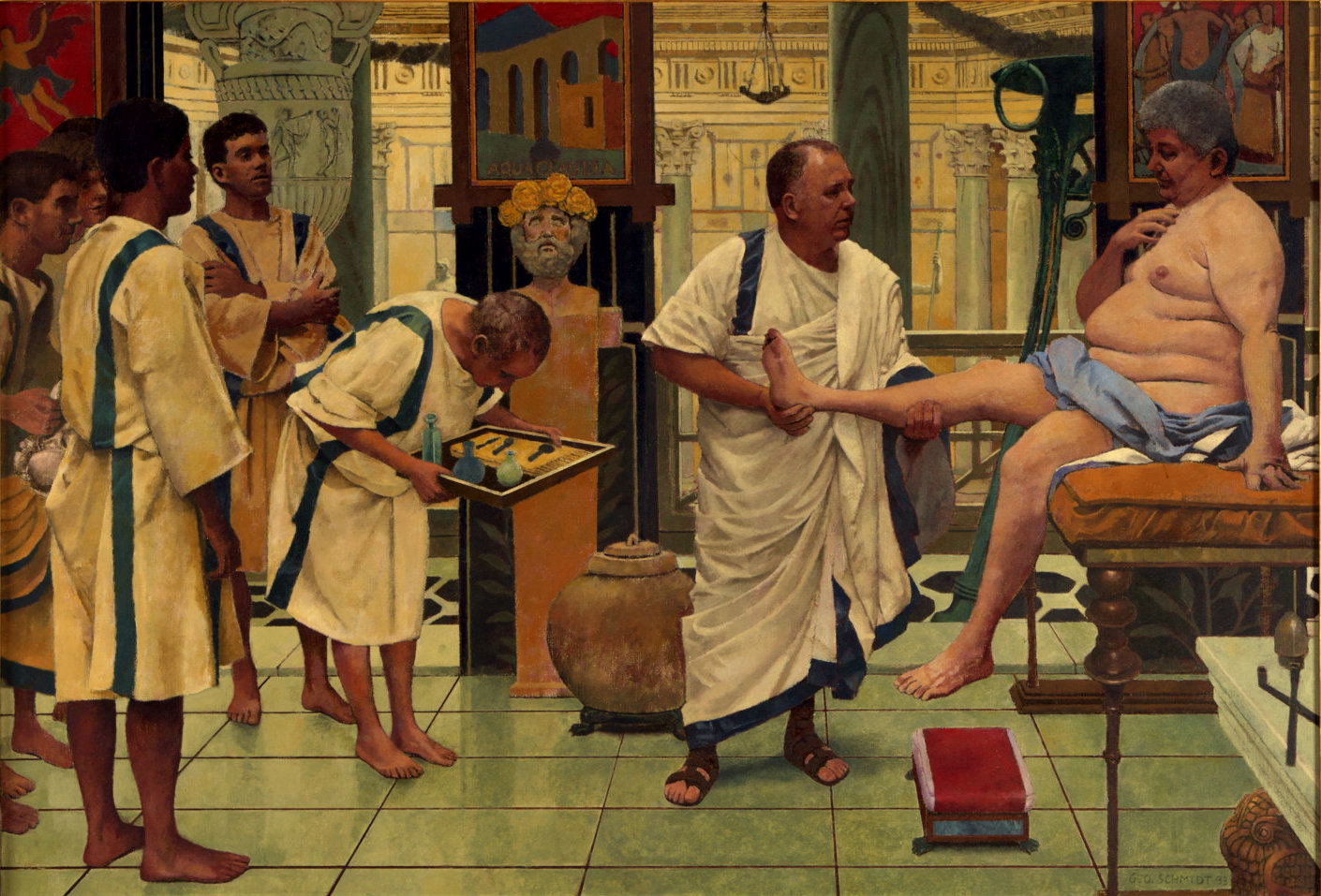 1410x957 George Schmidt Ancient Rome Series - Claudius Roman Emperor Painting