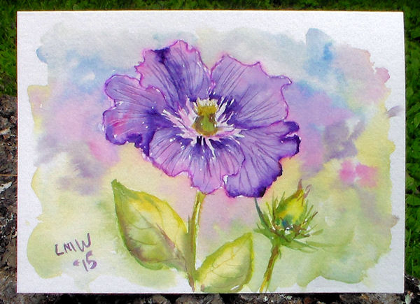 600x435 Let's Paint A Clematis In Watercolor! The Frugal Crafter Blog - Clematis Painting