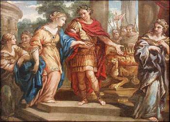 350x252 Mr Fabulous's World Cleopatra Vii - Cleopatra And Caesar Painting