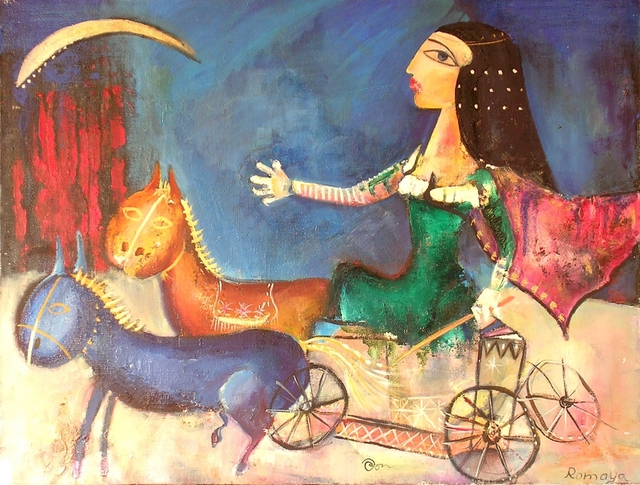 640x485 Romaya Puchman Artwork Cleopatra Original Painting Oil - Cleopatra Original Painting