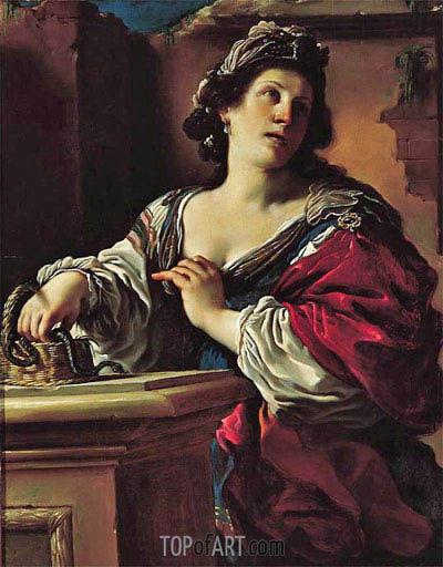 400x512 Suicide Of Cleopatra Guercino Painting Reproduction 5457 - Cleopatra Real Painting