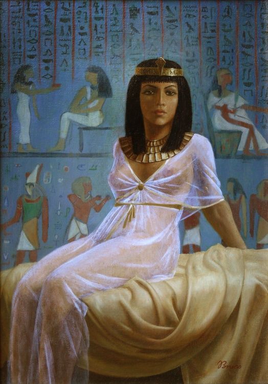 524x750 Cleopatra Painting - Cleopatra Real Painting