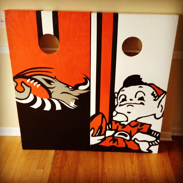 736x736 9 Best Cornhole Boards Images On Cornhole Boards, Corn - Cleveland Browns Painting