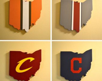 340x270 Cleveland Indians Wall Art (Blue With Red C) - Cleveland Indians Painting