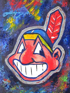 225x300 Progressive Field Art Fine Art America - Cleveland Indians Painting