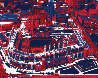 340x270 Vintage Cleveland Indians Baseball Cabinet Knob Mancave - Cleveland Indians Painting