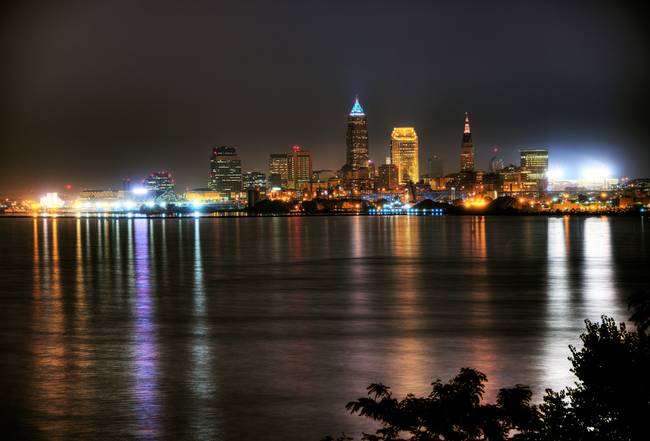 650x441 Cleveland Skyline By Jason West - Cleveland Skyline Painting