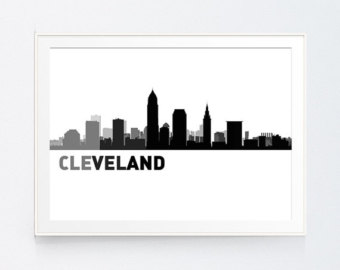 340x270 Cleveland Skyline Etsy - Cleveland Skyline Painting