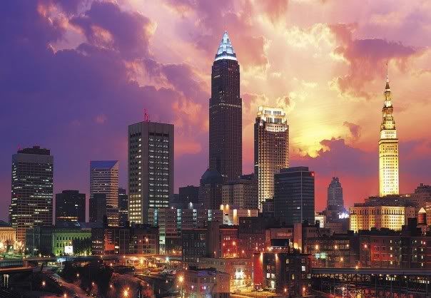 604x418 Cleveland Skyline Wallpaper - Cleveland Skyline Painting