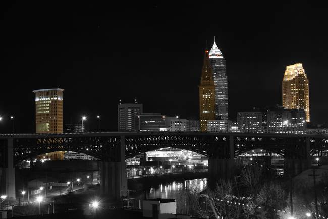 650x434 Stunning Cleveland Skyline Artwork For Sale On Fine Art Prints - Cleveland Skyline Painting