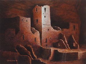 300x225 Cliff Dwellings Paintings Fine Art America - Cliff Dwellers Painting