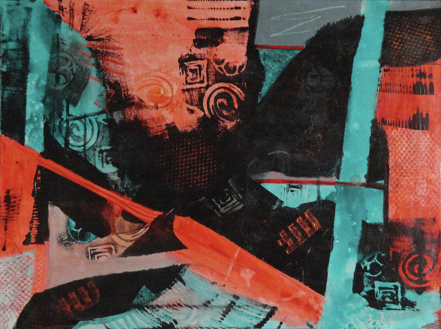 900x673 Cliff Dwellers Painting By Del Marinello - Cliff Dwellers Painting