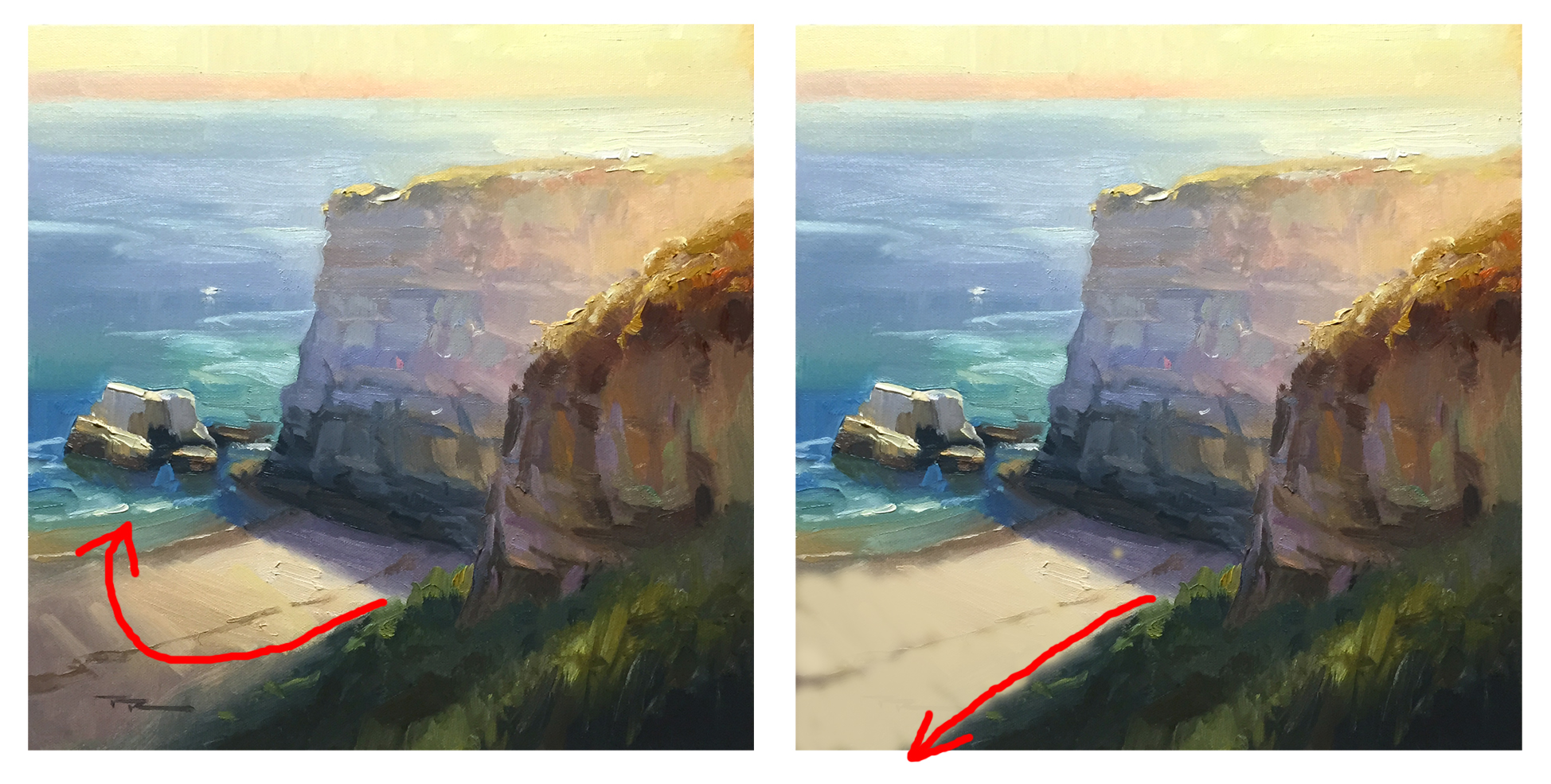 1948x985 Online Painting Workshop 44 California Cliffs. - Cliff Painting