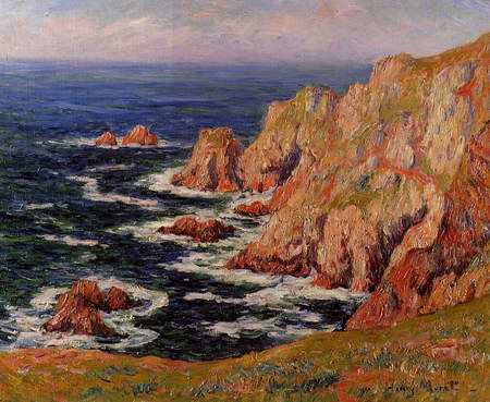 450x369 Cliff Painting, Ahenri Moret Paintings Reproduction, We Never Sell - Cliff Painting