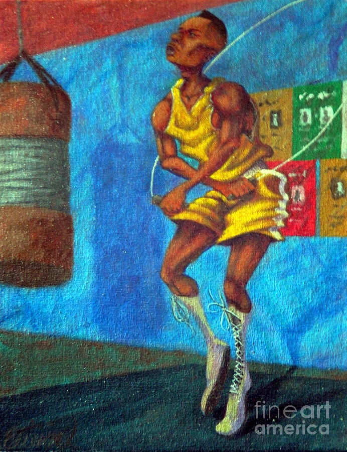 692x900 Jumpropeworkout Painting By Clifford Etienne - Clifford Painting