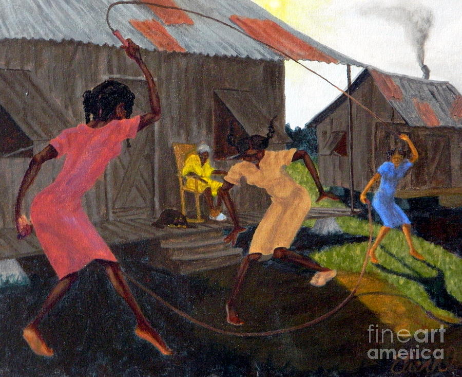 900x733 Shotgun Double Dutch Painting By Clifford Etienne - Clifford Painting