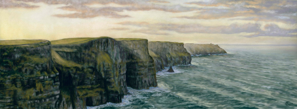 1024x377 Cliffs Of Moher - Cliffs Of Moher Painting