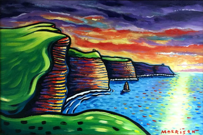 660x439 Cliffs Of Moher Phillip Morrison Artist - Cliffs Of Moher Painting
